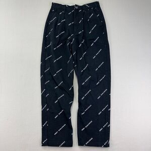 OBEY Pleated Pants Womens 27 AOP Black‎ High Rise Straight Leg Skate Surf